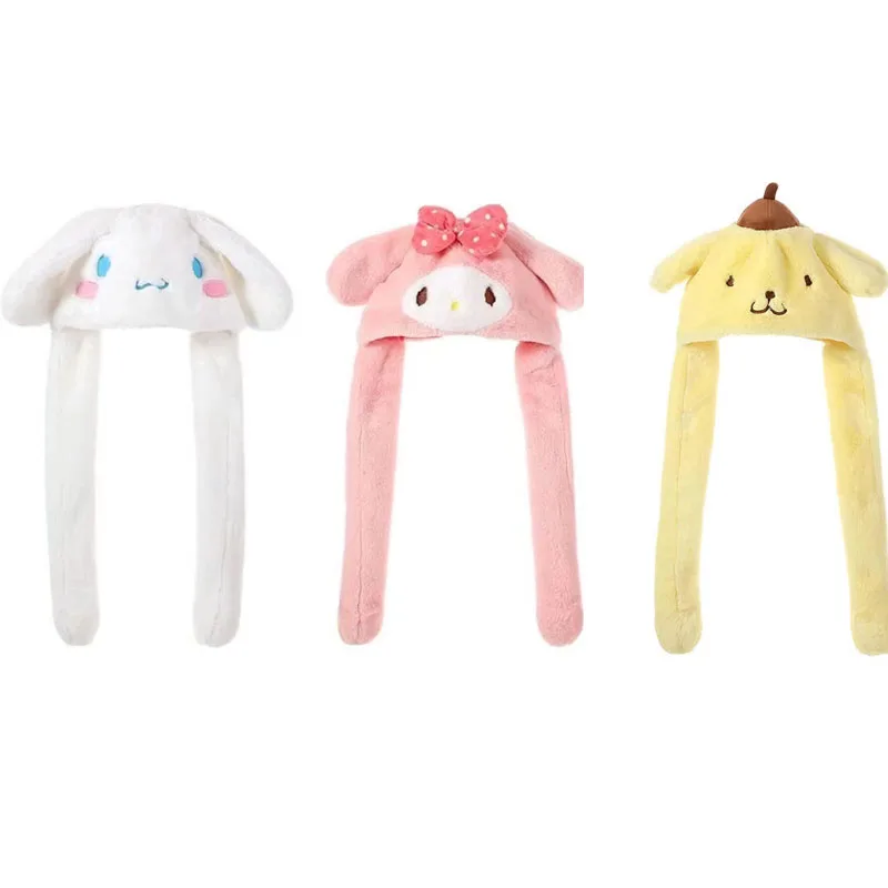 

Кавайная аниме Sanrioed Mymelody Cinnamoroll милая плюшевая детская вязаная шапка ветрозащитная теплая шерстяная фотография Рождественский подарок