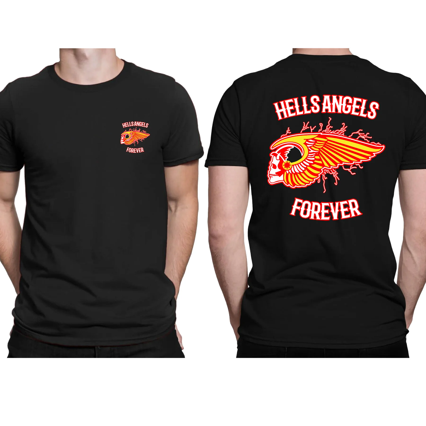 

Amazing Tees Male T Shirt Casual Oversized Essential Hells Angels Forever 2022 T-shirt Men T-shirts Graphic Streetwear S-3XL