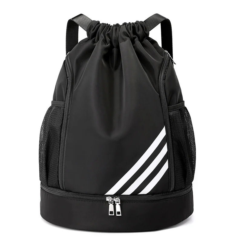 

High Quality Light Nylon Men/Women Backpack Fashion Wet and Dry Split Drawstring Bag Large Capacity Male Basketball Sports Bag