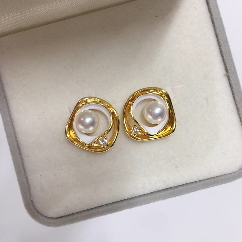 Женские серьги ZHBORUINI с натуральным пресноводным жемчугом и легкими роскошными