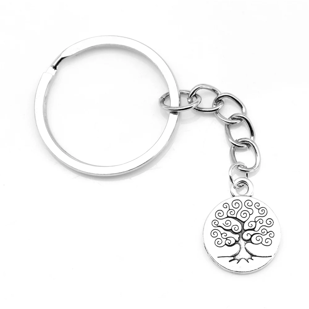 

1pcs Antique Silver Color 15x19mm Life Tree Keychain Handmade Jewerly Diy