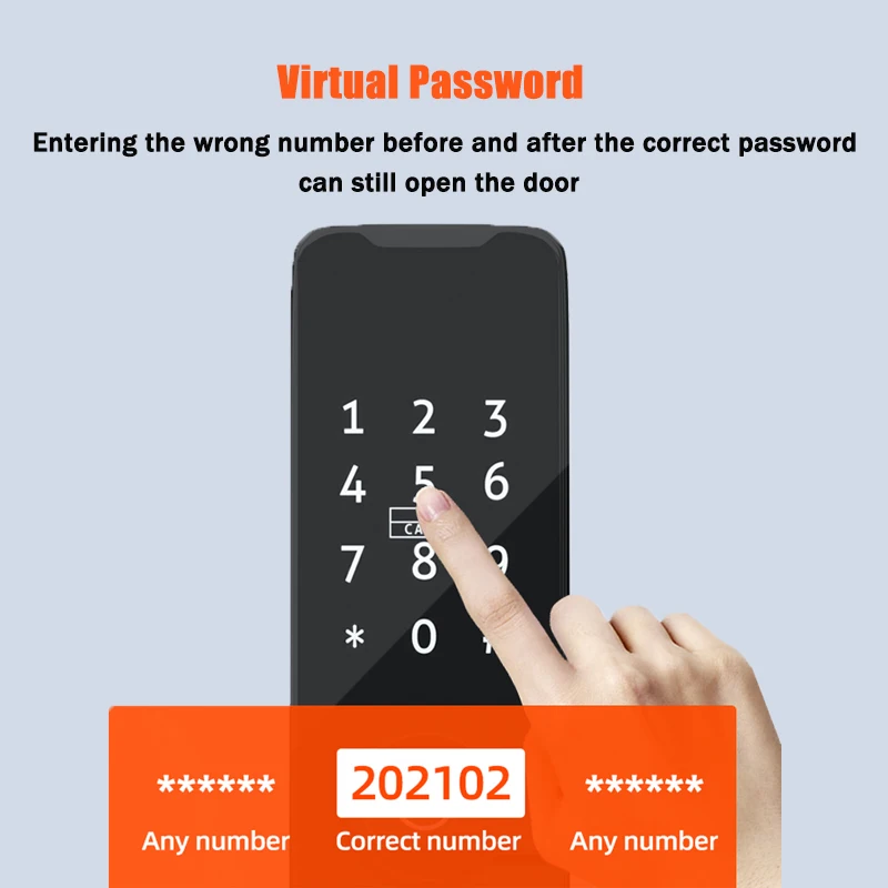 Дверной смарт-замок K7 Pro с Биометрическим распознаванием отпечатков пальцев