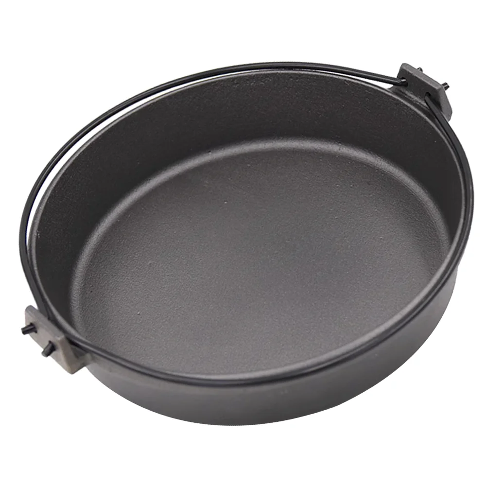 

Sukiyaki Soup Pot Frying Pan Induction Hob Iron Pots Japanese Camping Cooker Outdoor Picnic Cookware Cooking Boiler Hanging