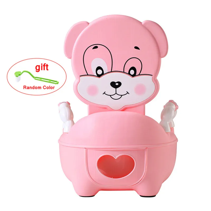 

WC Cartoon Puppy Toilet Baby Potty Training Toilet Seat Comfortable Backrest Cartoon Pots Portable Baby Folding Pot For Children