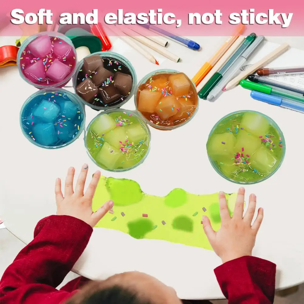 

Colored Mud Soft Stretchy Non-sticky Clay Toy for Children Diy Fluffy Decompression Mud Clay Vibrant 60ml Colors Decompression