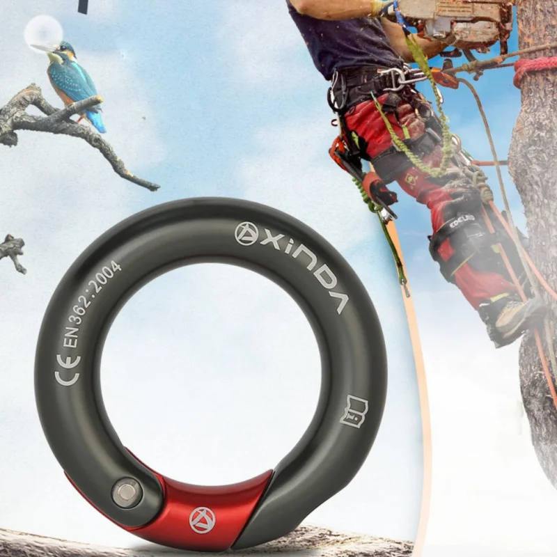 

Connector Ring Aluminum Bearing Ring Portable with Screwdriver Outdoor Mountain Climbing Equipment