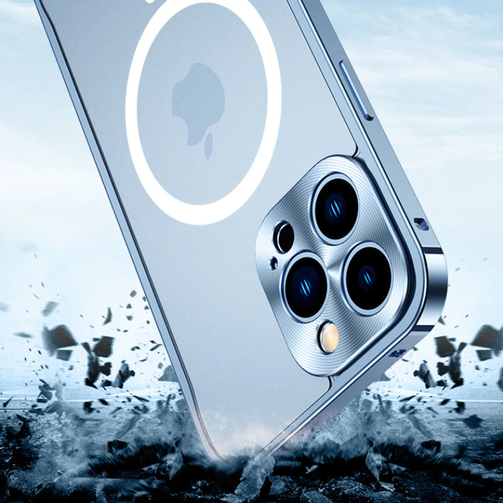 Magnetic Clear Phone Case for iPhone 14 Pro Max 5G Frosted Smartphone Case Hard PC Shockproof Phone Case Protection Cover