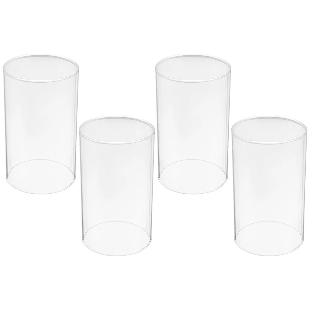 

Holder Covers Chimney Shade Clear Lamp Cover Tube Containers Pillar Open Ended Cylinder Cups Shades Craft Votive Decorative