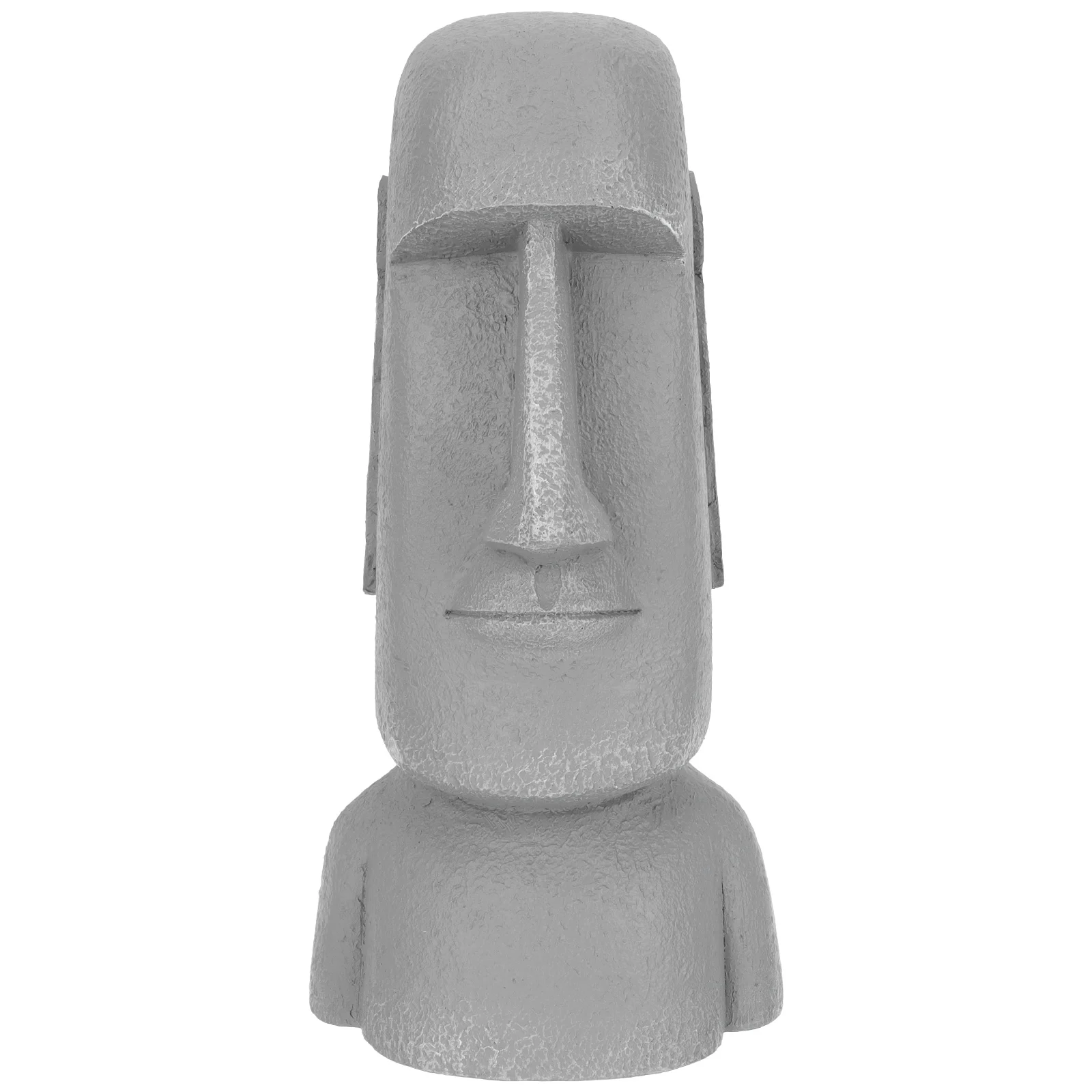 

Moai Easter Island Garden Statue Head Figurine Ornaments Decoration Tiki Retro Heads Desktop Resin Sculpture Monolith Decor
