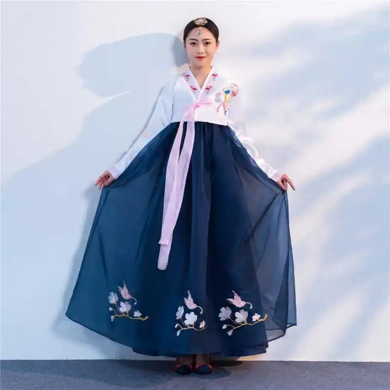

Embroidered Hanbok Female Korean Court Traditional Dress Skirt Korean Dress Wedding Dress Performance Dance Costume