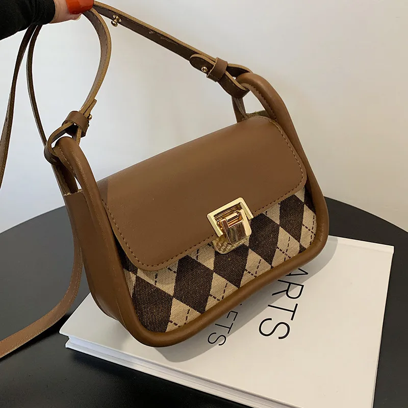 

THREEPEAS Women Small Handle Shoulder Messenger Hasp Bags Luxury Designer