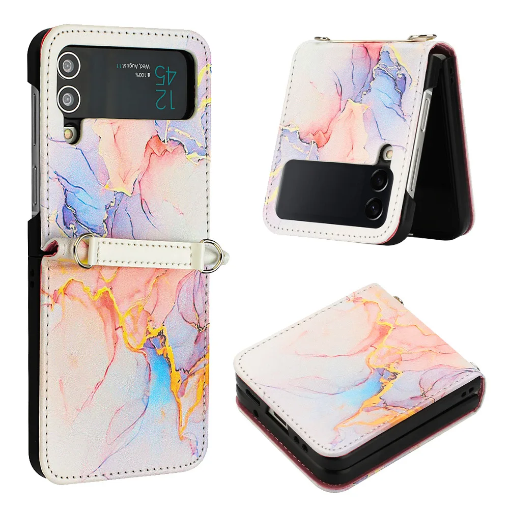 

Flip Wallet Leather Case Phone Stand for Samsung Galaxy Z Filp 4 3 Phones case Cards Stand Slots Phone Cover 폰케이스