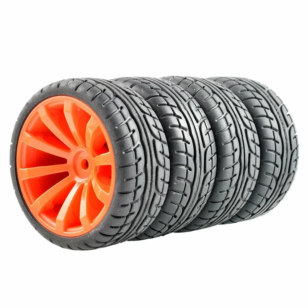 RC 601-8003 плоские гоночные шины Смещение колеса: 6 мм 4 шт для HSP HPI 1:10 на дороге