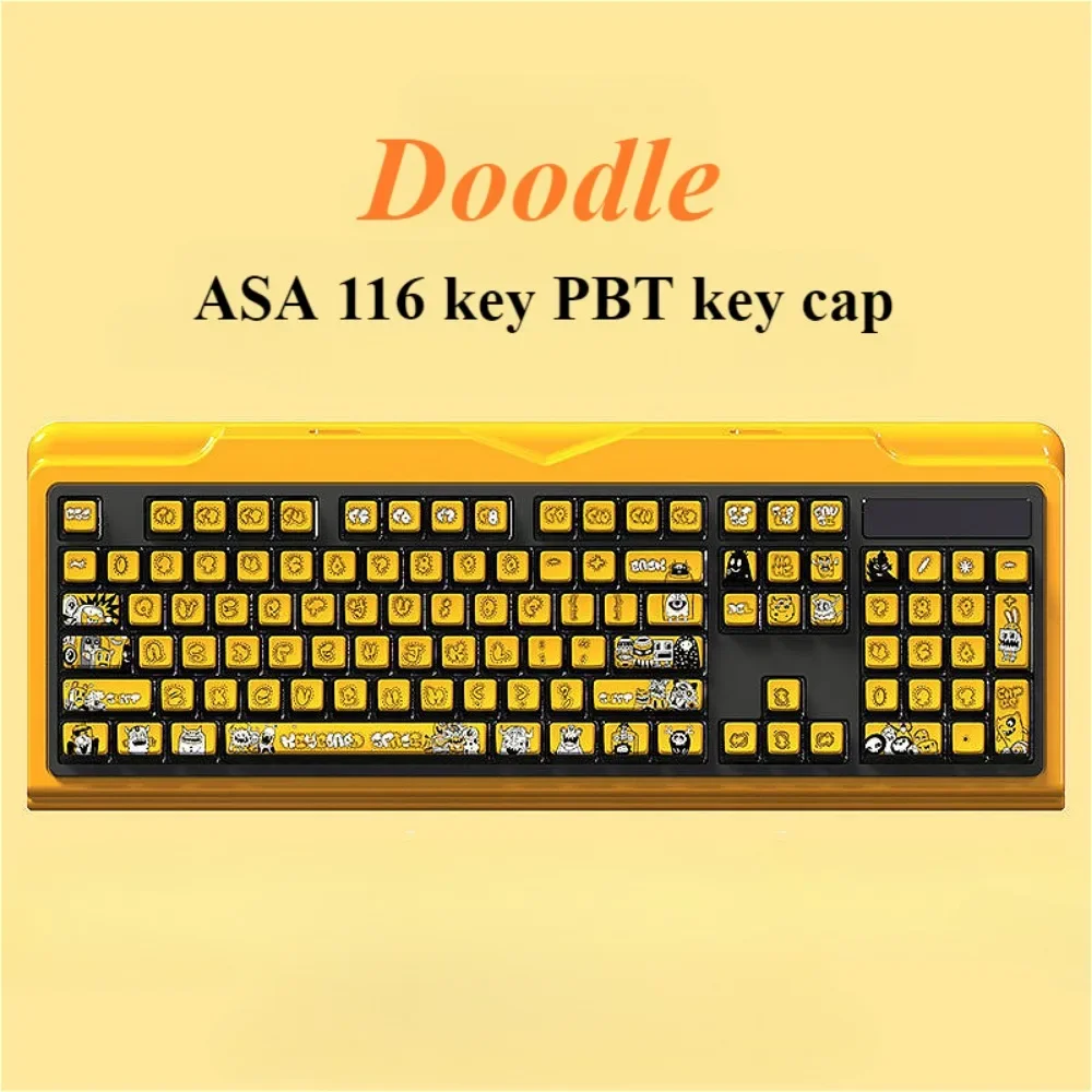 116-клавишный колпачок ASA с граффити из ПБТ для GMK67 GMK87 61/64/68/84/75/77 игровая