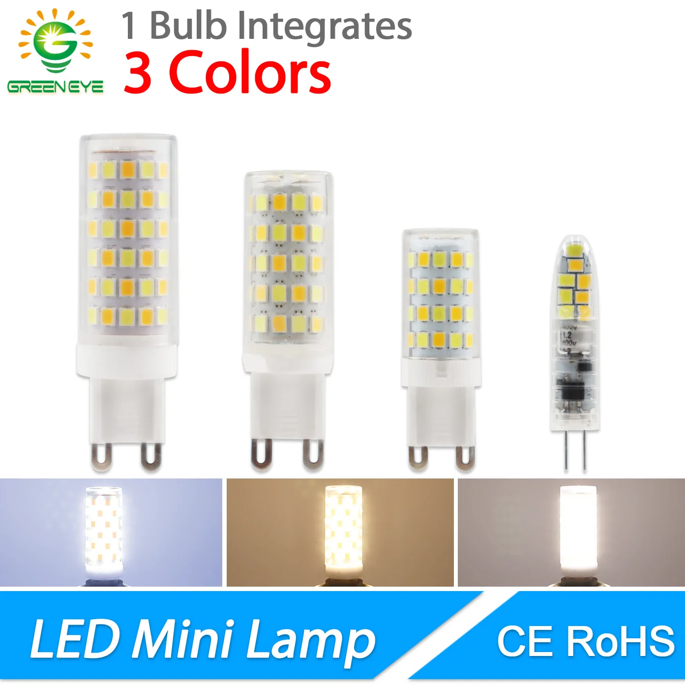 

LED G4 G9 Bulb 3W 5W 9W 12W AC85-265V 2835 SMD Three-Colour Change LED Lamp Spotlight Chandelier Lighting Replace Halogen Lamps