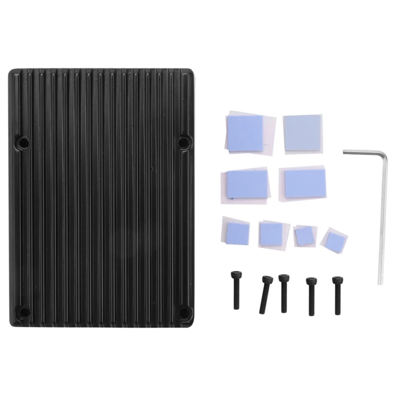 

Новинка-алюминиевый чехол для Raspberry Pi 4, прочный алюминиевый чехол с пассивным охлаждением и рассеиванием тепла, металлический чехол только ...