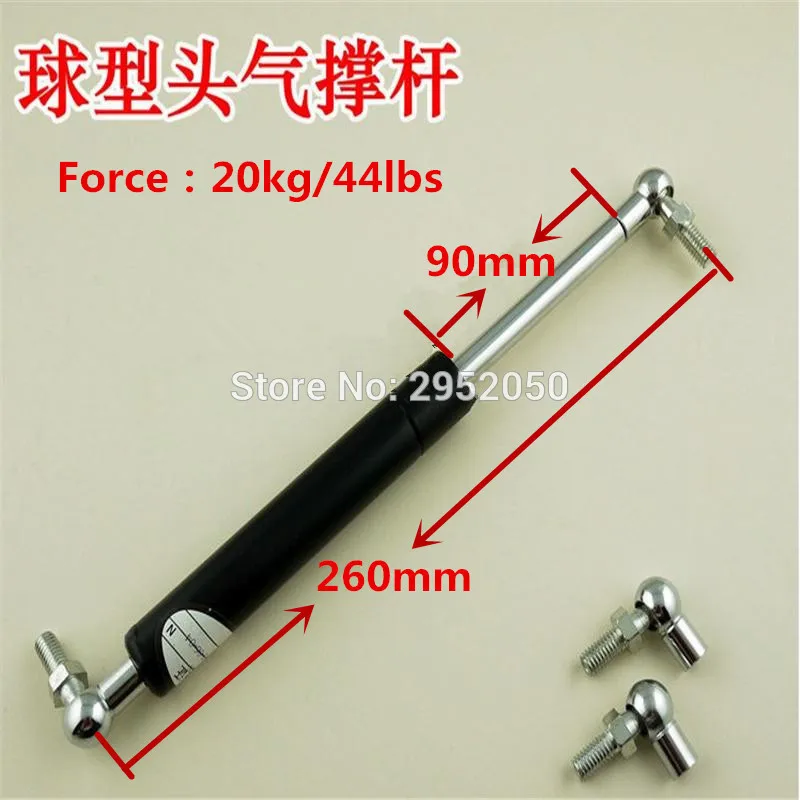 

Free shipping 20kg 44lb Force 90cm Long Stroke Hood Lift Support pneumatic Auto Gas Spring, Lift Prop Gas Spring Damper