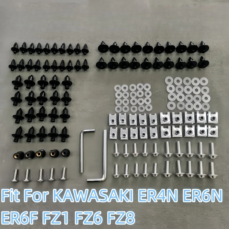 

Комплект болтов для кузова, винты, пригодные для KAWASAKI ER4N ER6N ER6F FZ1 FZ6 FZ8