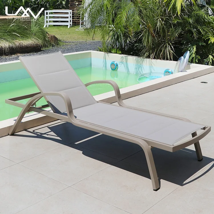 Современный открытый сад пляжное кресло с откидной спинкой роскошный отель