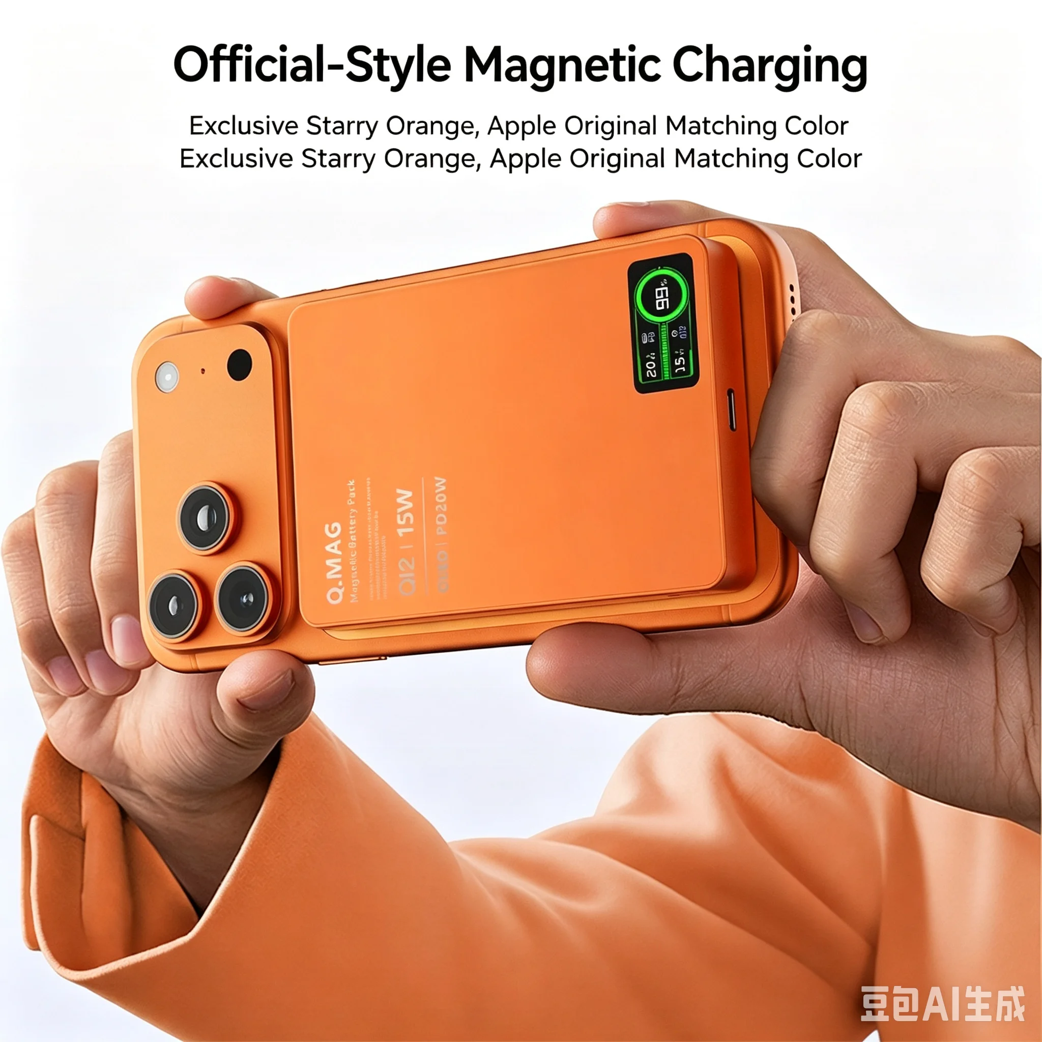 Фото Портативный внешний аккумулятор CCC Slim Original Qi2 Power Bank для быстрой беспроводной зарядки MagSafe для iPhone 17, 16, 15 PRO, iWatch 10 №4