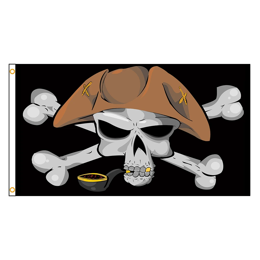 

3x5 FT 90X150CM Hooded Skull Pirate Flag