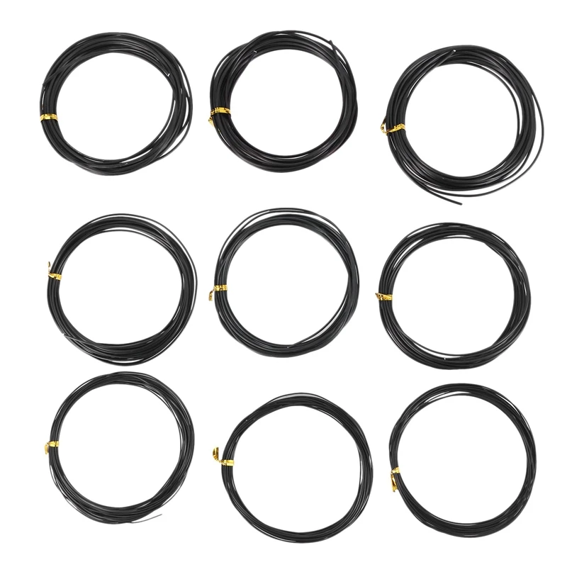 

45 Rolls Bonsai Wires Anodized Aluminum Bonsai Training Wire With 3 Sizes (1.0 Mm,1.5 Mm,2.0 Mm),Total 147 Feet (Black)