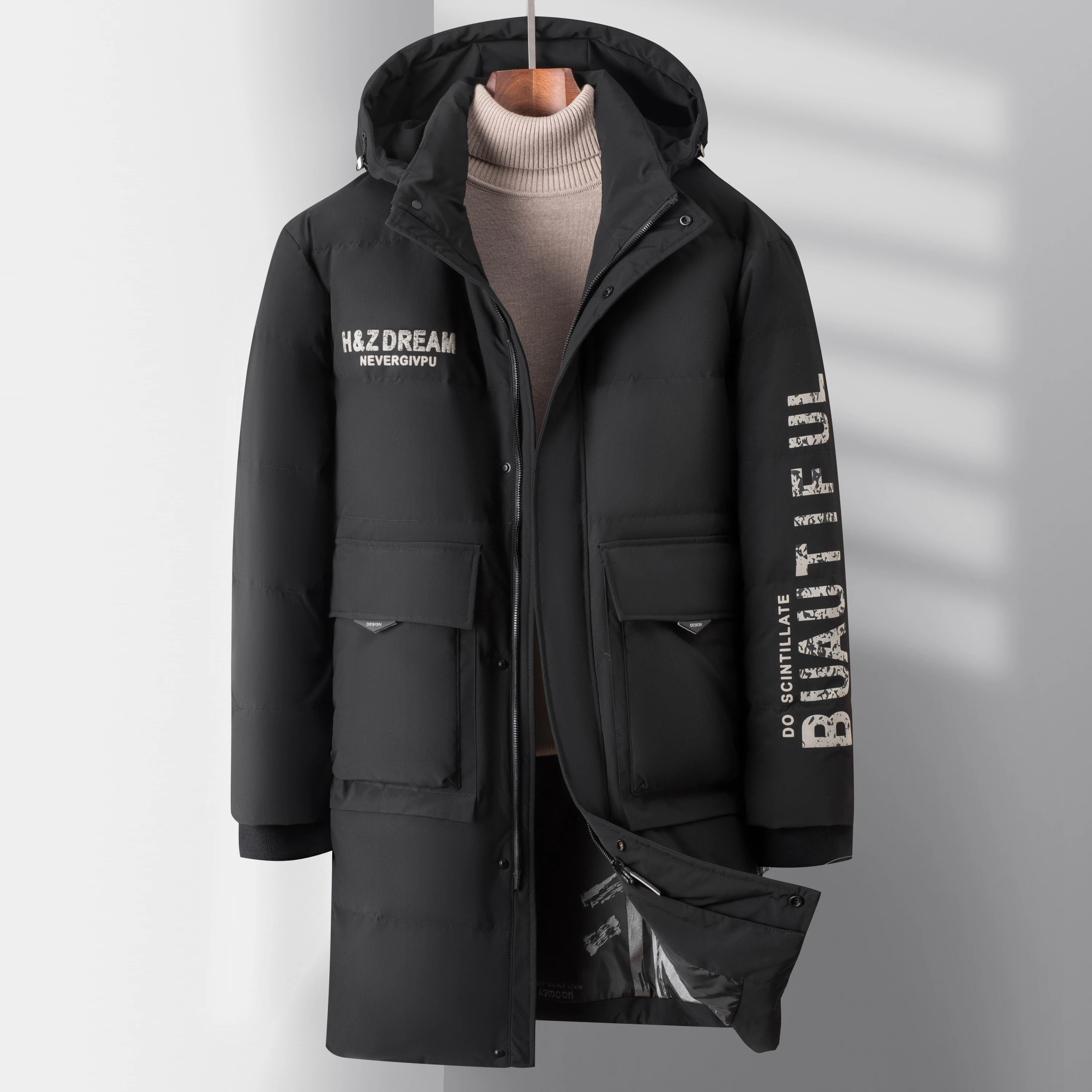 Winter Jacket Men Parkas Fashion Hooded Thicken Warm Jackets Manteaux Doudoune Homme Jaquetas Ropa Hombre Casual Lengthen Coats