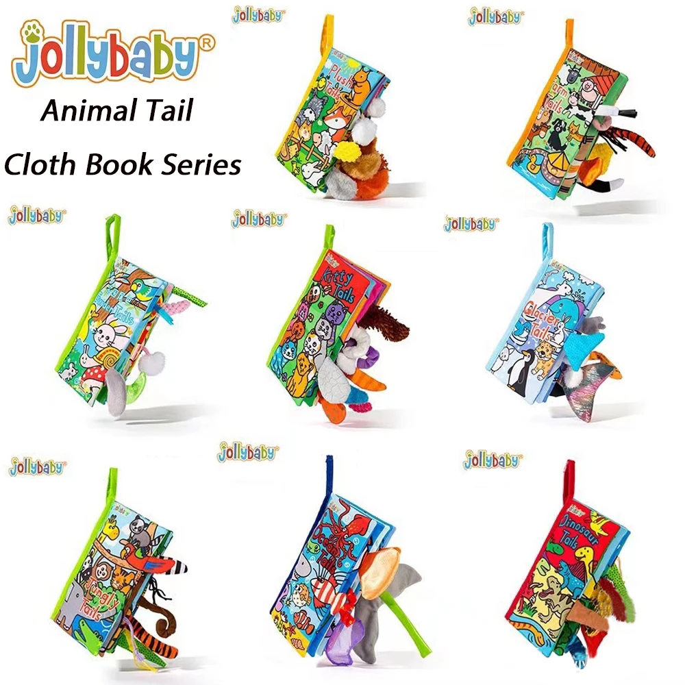 

Baby Cloth Book Enlightenment Education Book Toddler Toy 0-1 Year Old Infant for Kid Animal Tail Educational Learning Funny Gift