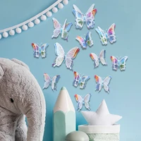 12pcsset luminous 3d butterfly wall sticker living room home decor butterflies on the wall for decoration fridge stickers