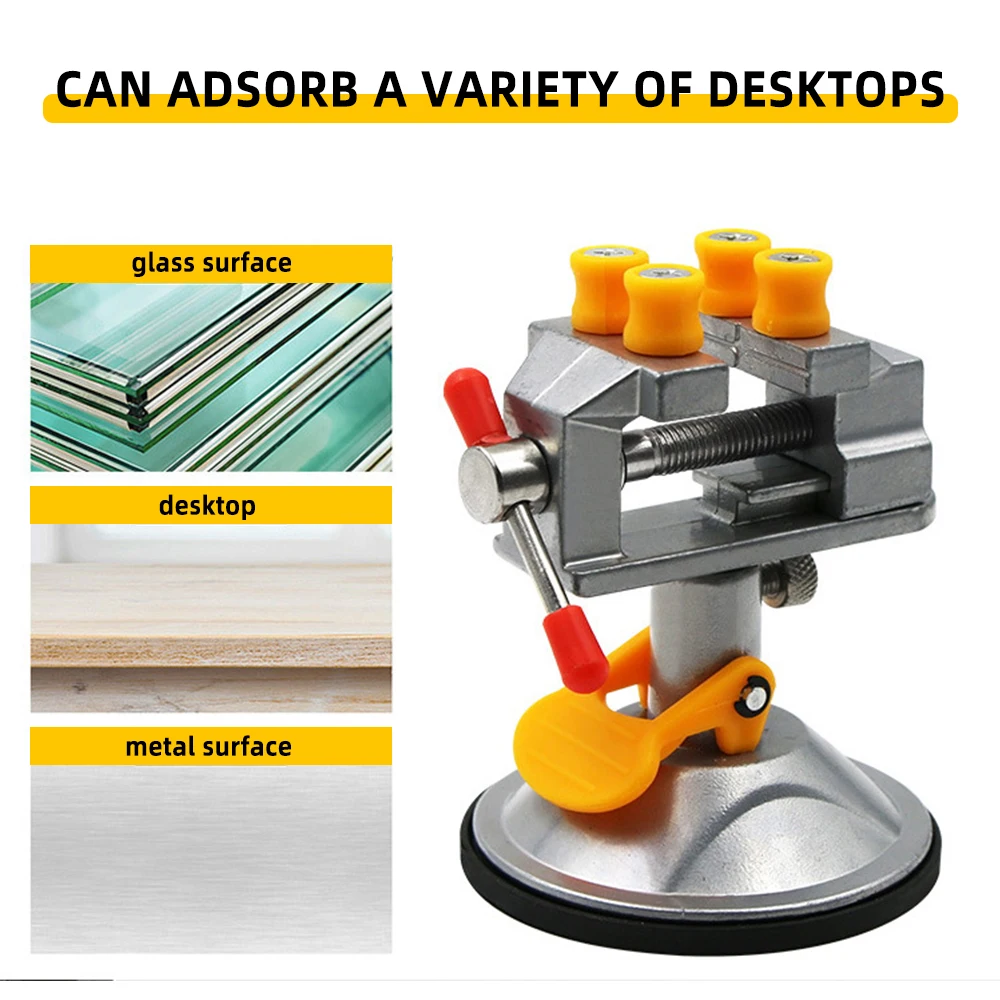 

For Bench Fixing Bench Clamping And Suction Adjustable Table Hand Mini Vise With 360 Rotatable Vise Degree Tool