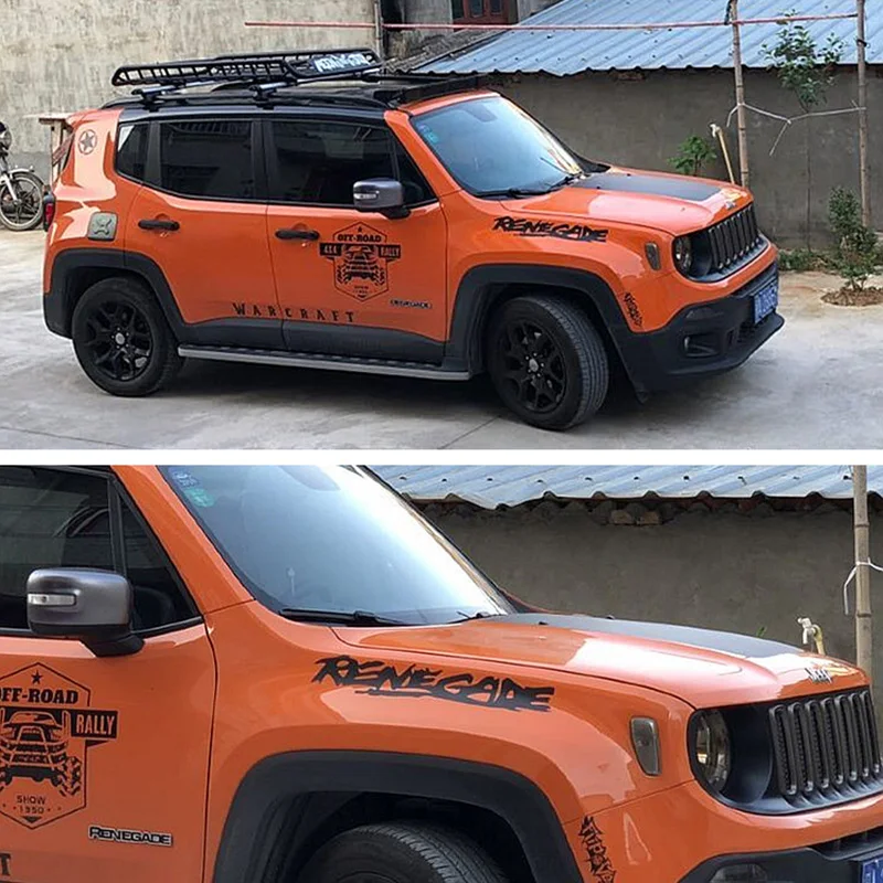 Reneagade автомобиль с открытым кузовом внедорожник фендер боковые отражающие наклейки на заднее стекло кузова виниловые наклейки для внедорожников.