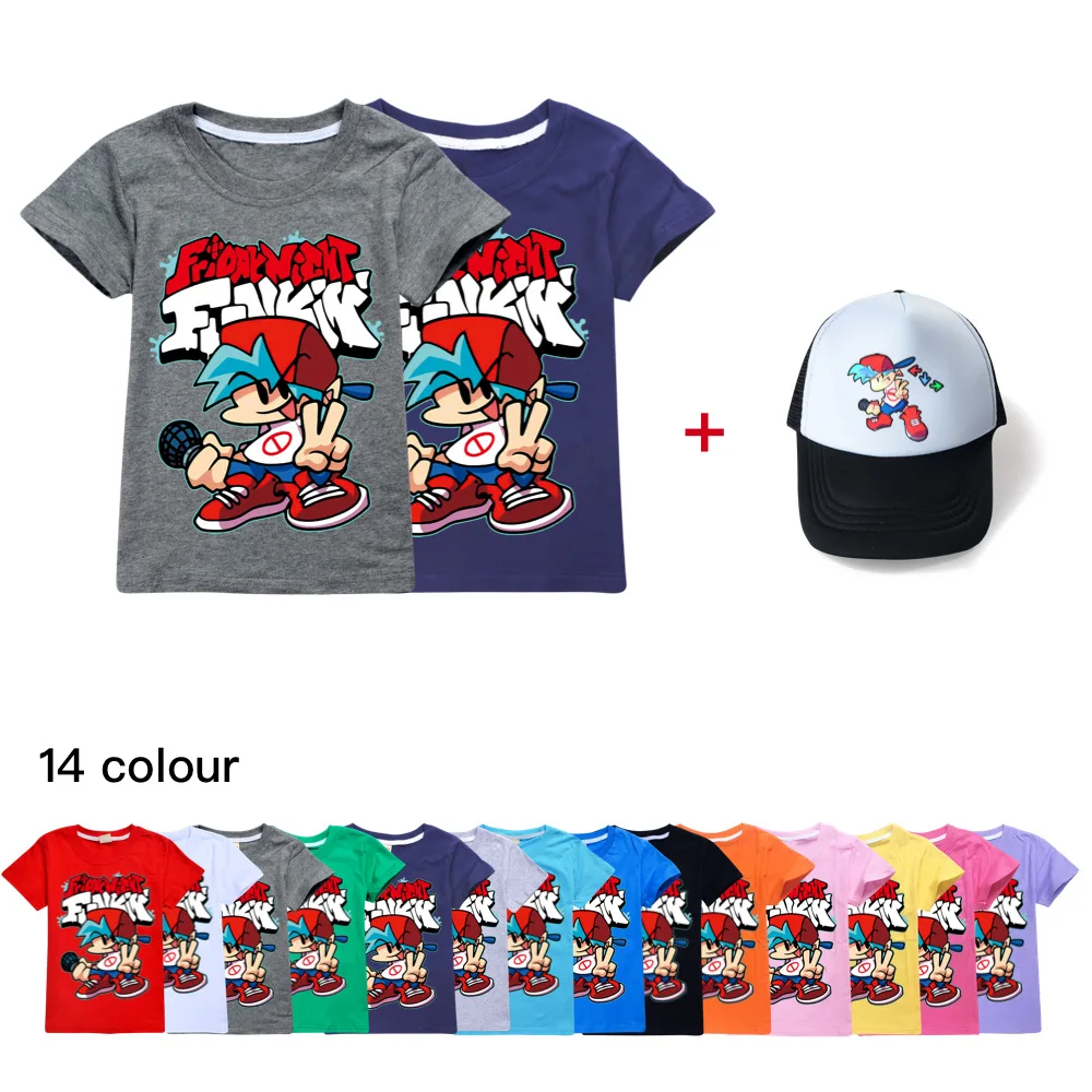 2021 футболка детская с надписью пятница ночь Веселая мультяшная игра певицы для