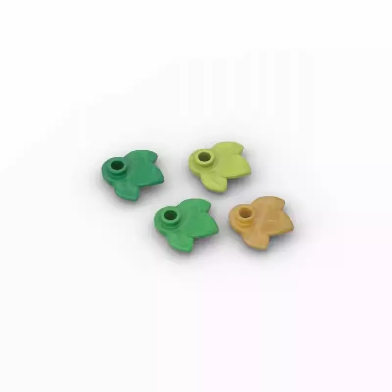 50 шт. детали MOC 32607 тарелка для растений 1x1 круглая с 3 листьями совместимые кирпичи