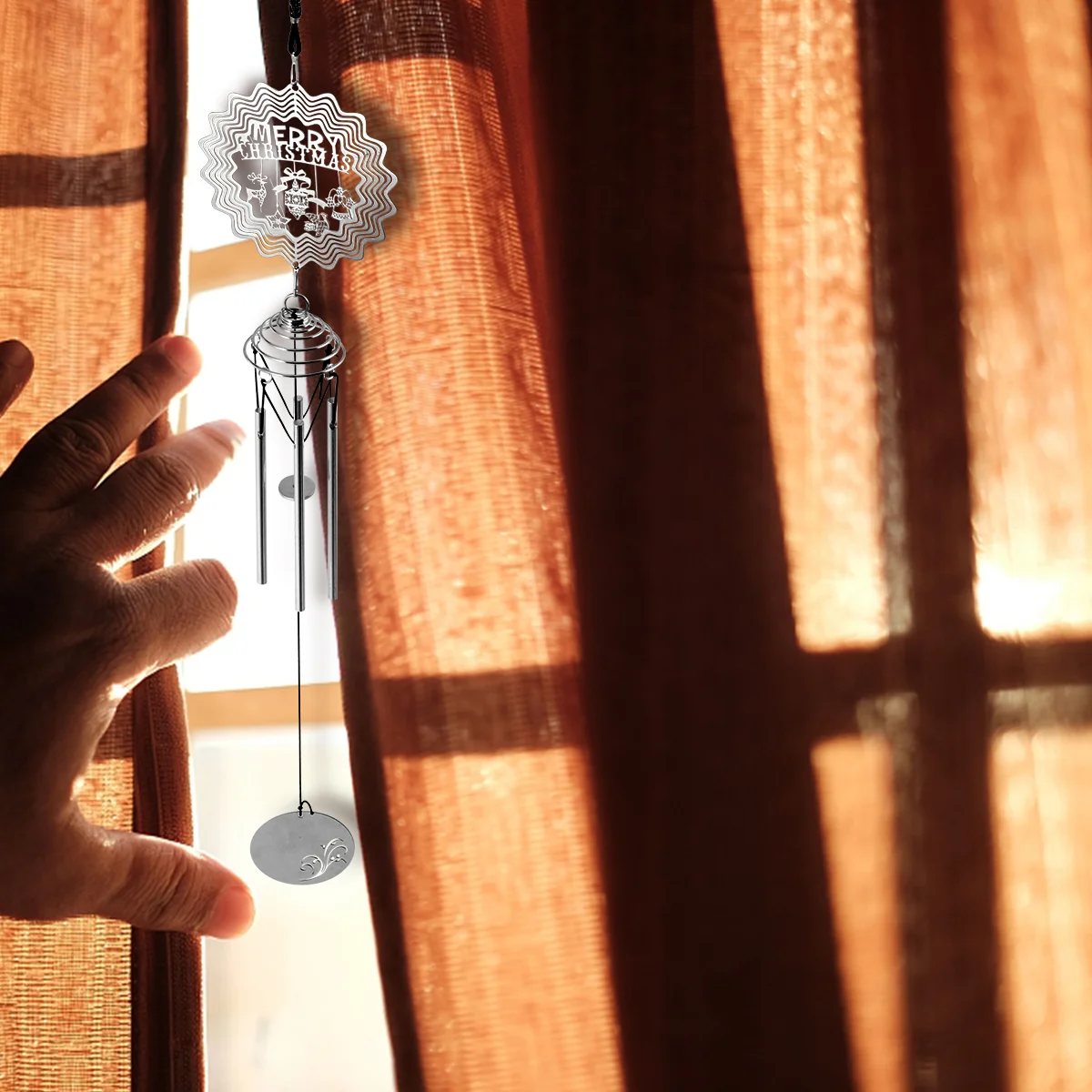 

Wind Christmaschimes Bell Chime Decoration Merry Doorbell Outdoor Bells Hanging Decorations Garden Tube Holiday