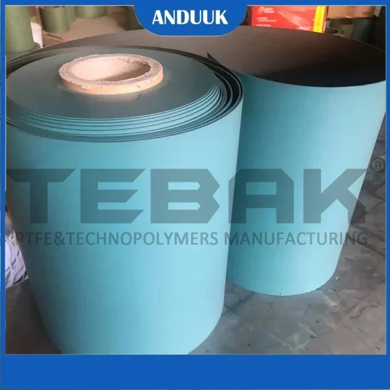 Thickness 0.8mm 1mm 1.2mm 1.5mm 2mm length 1M blue color PTFE CNC machine tool rails soft tape paste plastic belt