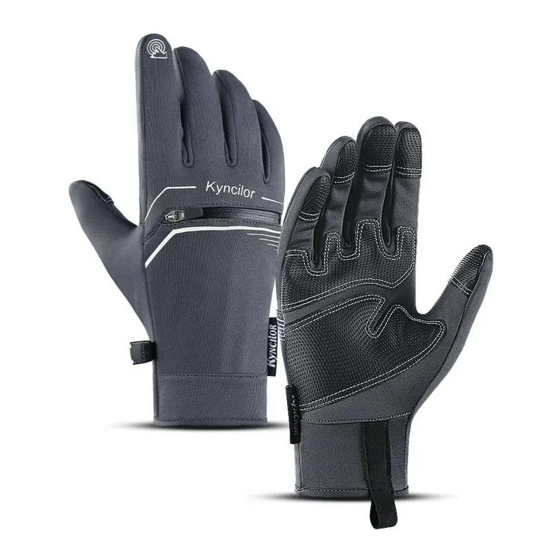 

Waterproof Pocket Cycling Gloves Touchscreen Winter Warm Motocycle Skiing Bicycle Gloves Sports Antislip Thickness Thermal Glove
