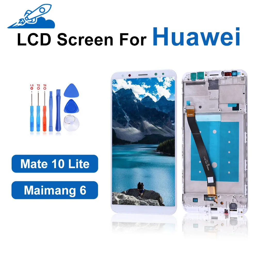 

100% протестированный ЖК-дисплей для Huawei Mate 10 Lite/Maimang 6 OEM сенсорный экран дигитайзер Запасные части в сборе с подарками