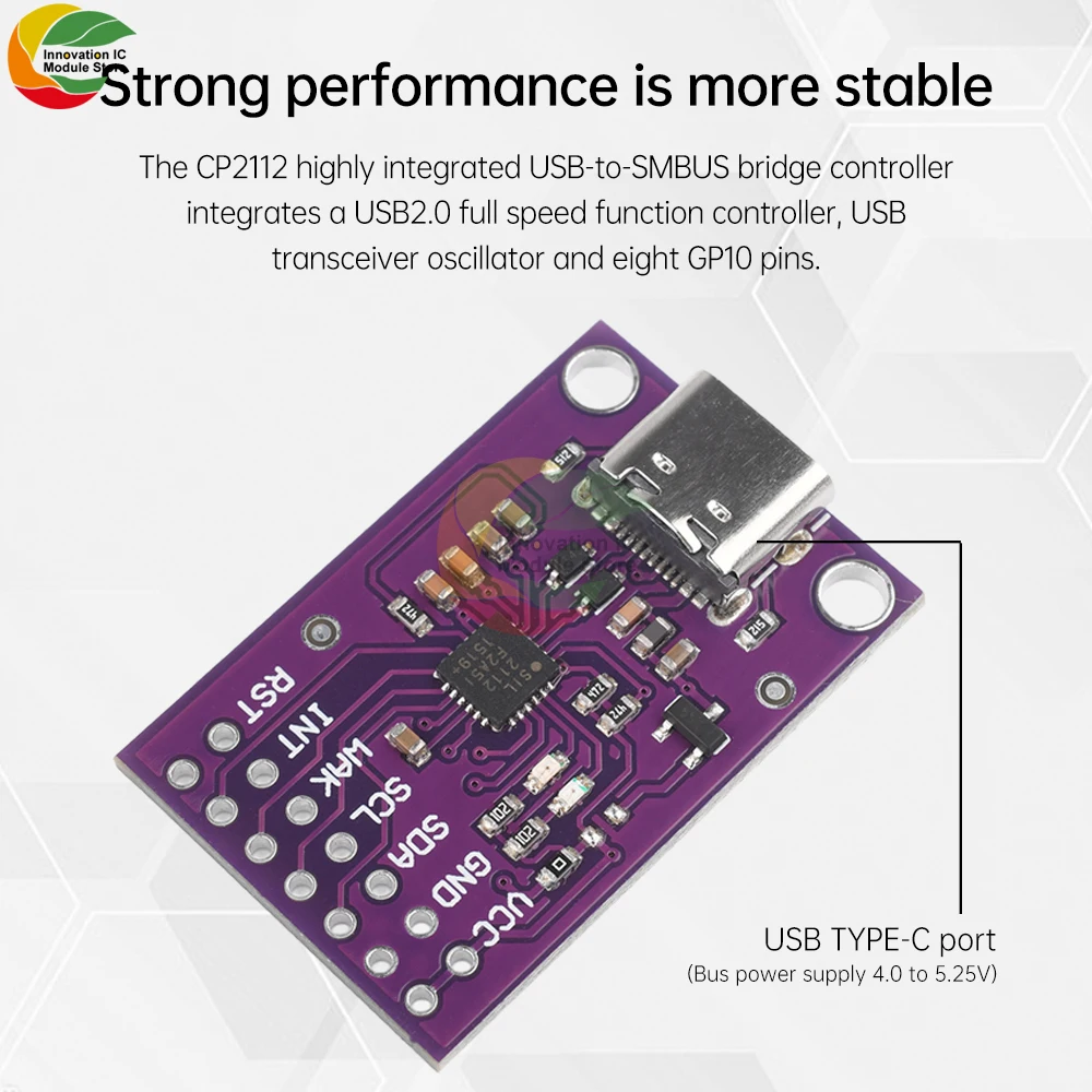 Модуль CP2112 с Usb на Smbus/I2C модуль связи I2C Ccs811 плата отладки Type-C