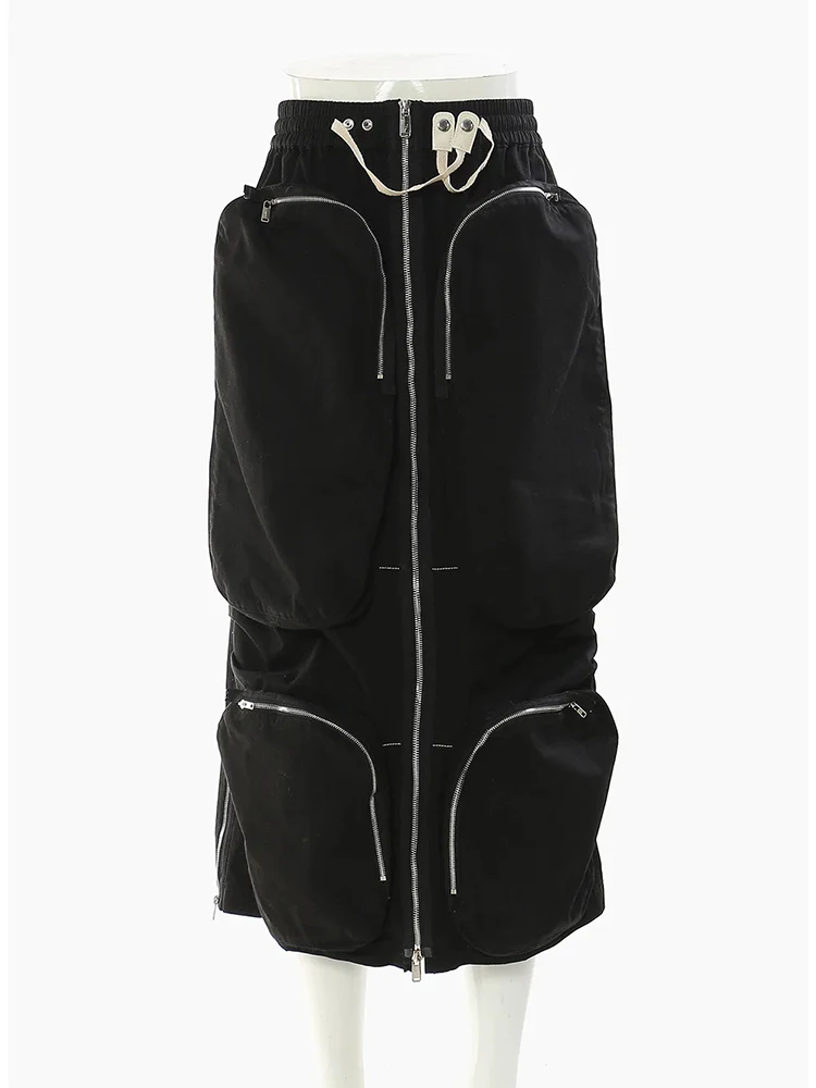 Женская юбка с карманами TWOTWINSTYLE Повседневная Свободная высокой талией на молнии