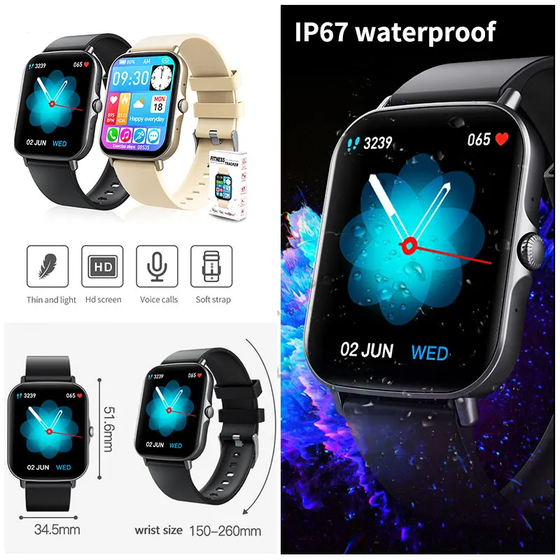 Смарт-часы с Bluetooth и фитнес-трекером для Android iOS |