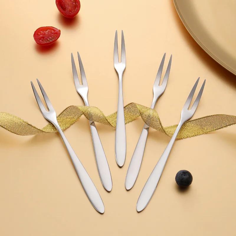 

10pcs Fruit Fork Set Sandwich Stick Twisted Party Buffet Desserts Forks Food Cocktail Stick for Home Cake Bento Accessories Bar