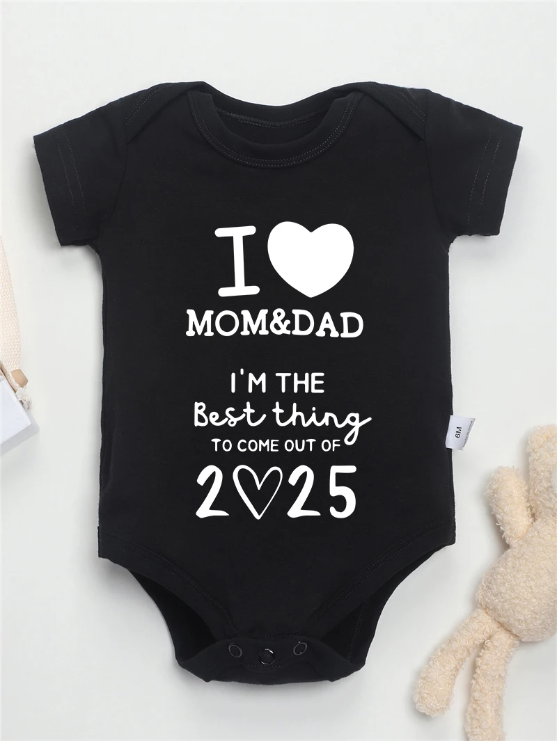 I LOVE MOM &amp DAD Baby Boy Girls Clothes High Quality Comfy Soft Newborn Stuff Cotton Summer Infant Bodysuits One-pieces