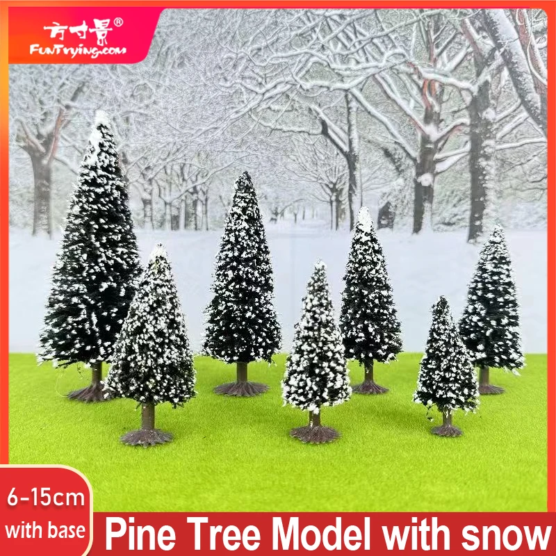 Миниатюрная модель дерева Ceder с снегом FunTrying айла даде мы упадем первым снегом