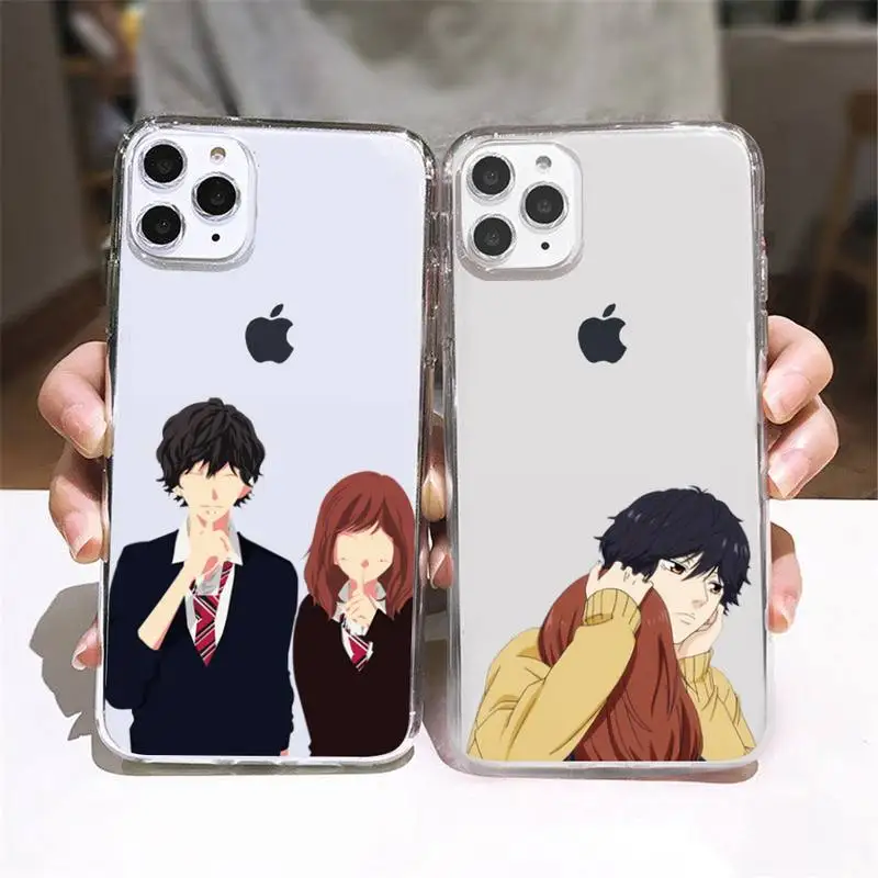 

Anime Ao Haru Ride Phone Case For iPhone 13 12 11 Pro XS Max XR X Mini 6 7 8 Plus Soft TPU Silicone Back Cover Clear Phone Case