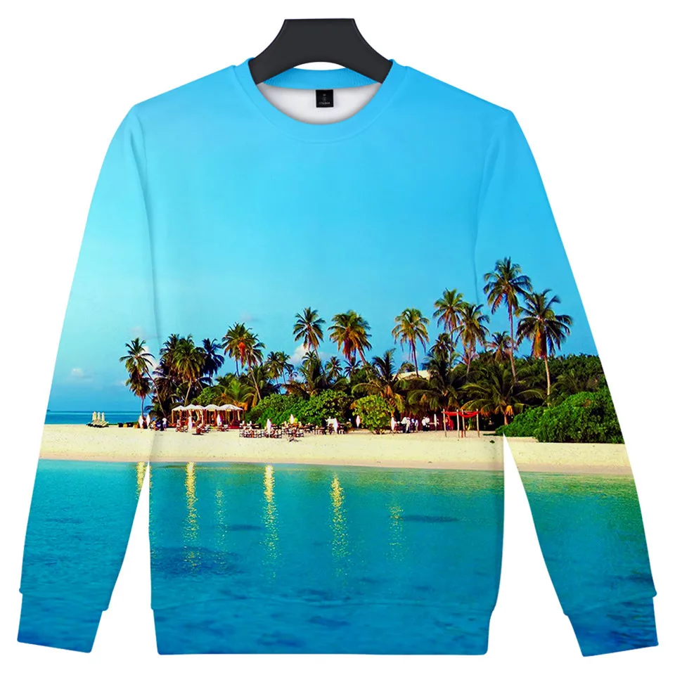 

Coconut Tree Beach Shell Sweatshirts Men/Women Hoodie Sweatshirt Mens Ocean Sky Beautiful Seaside View Sweet Hoody Jacket