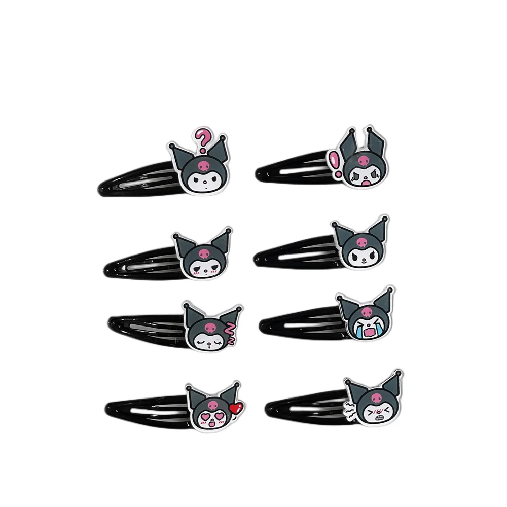 

Новинка 2022, Милая женская заколка-пряжка Sanrio с мультяшным рисунком Kuromi, женская заколка для волос