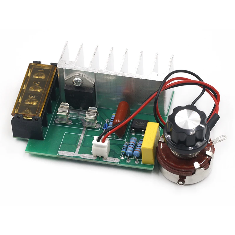 4000W 0-220V AC SCR Electric Voltage Regulator Motor Speed Controller Dimmers Dimming With Temperature Insurance | Электроника