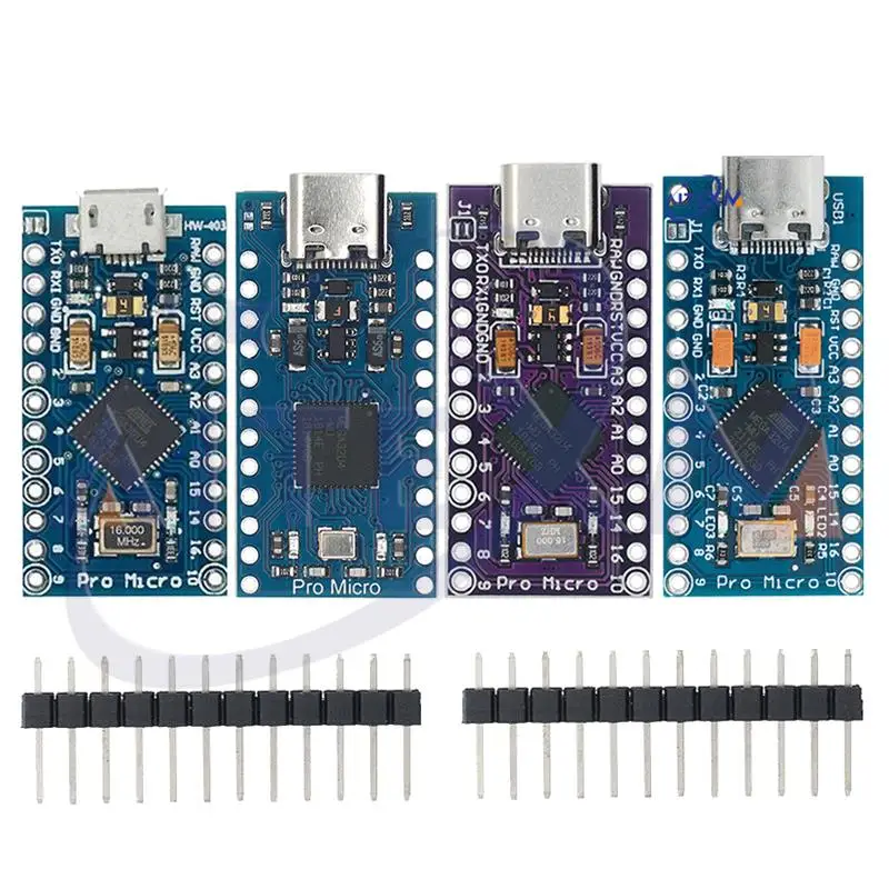 10PCS Pro Micro ATMEGA32U4 5V/16MHZ module With the bootloader for arduino MINI USB/Micro USB  with 2 row pin header for arduino