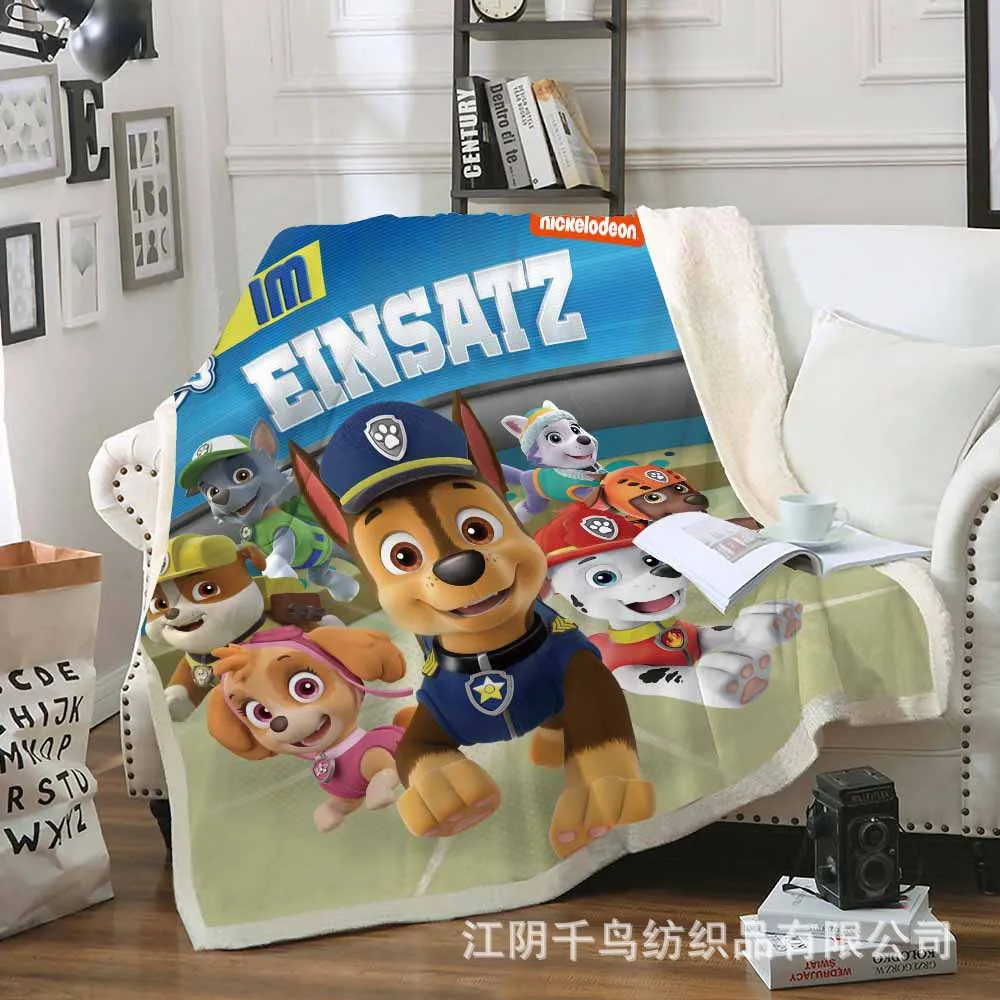 Paw Patrol Soft Warm Coral Fleece Blanket Winter Sheet Bedspread Sofa Plaid Throw Light Thin Mechanical Wash Flannel Blankets | Игрушки и