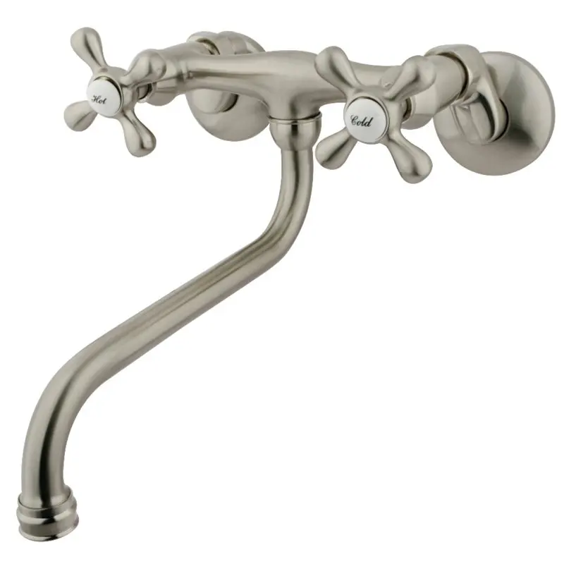 

KS215SN Kingston Two Handle Wall Mount Bathroom Faucet, Brushed Nickel